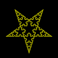 Koch snowflakes drawn with MSWLogo (in Tartapelago[51])