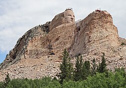 The Crazy Horse Memorial in 2020