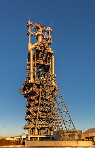 Former AHM blast furnace in Port of Sagunt, Valencia, Spain