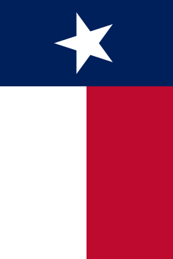 Proper vertical display of the Texas flag