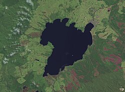 Satellite photo of Lake Taupō