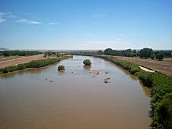 The Rio Grande in west El Paso, near New Mexico–Texas state line