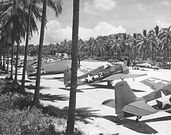US Navy Hellcats on Espiritu Santo island in February 1944