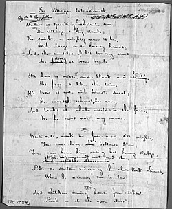 "The Village Blacksmith" (manuscript page 1)