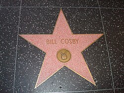 Cosby's star on the Hollywood Walk of Fame, awarded in 1977[214]