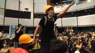 Brian Leung stormed the Legislative Council on 1 July 2019