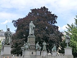 Luther Monument in Worms, which features some of the Reformation's crucial figures