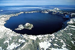 Crater Lake, Oregon, formed around 5,680 BC