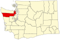 Map of Washington highlighting Jefferson County