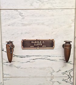 Lloyd's crypt in the Great Mausoleum, Forest Lawn Glendale