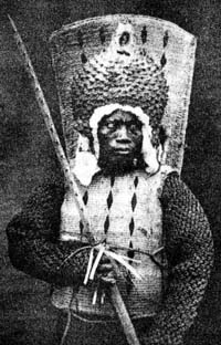 Nauruan warrior, 1880