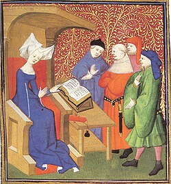 Christine de Pizan (left)