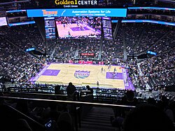 A Sacramento Kings game at Golden 1 Center in Downtown