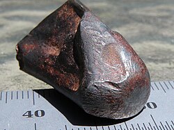 NWA 859 iron meteorite showing effects of atmospheric ablation