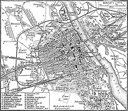 Map of Warsaw, from the 4th edition (1890)