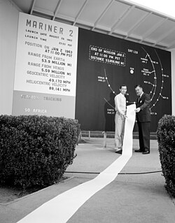 Mariner 2's fly-by was the first time data was successfully returned from Venus, which was presented at JPL with a print-out (1963)