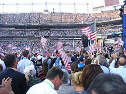 2008 DNC during Stevie Wonder's performance