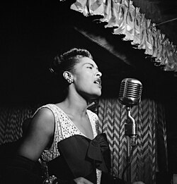 Holiday at the Downbeat Jazz Club, New York,[82] c. February 1947