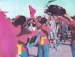 Farah on a state visit to China in 1972