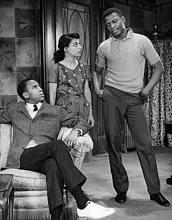 Louis Gossett Jr., Dee and Sidney Poitier in A Raisin in the Sun (1959)