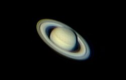 An amateur telescopic view of Saturn