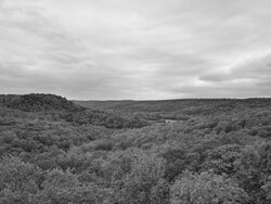 Panoramic view from Buzzard Roost Rock, Edge of Appalachia Preserve, Adams County, Ohio.