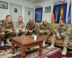 Meeting of Italian and U.S. commanders at Regional Command West headquarters in Herat.