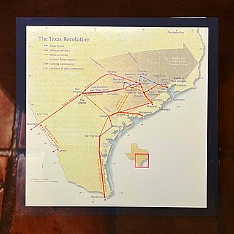 Runaway Scrape and Texas Revolution Map