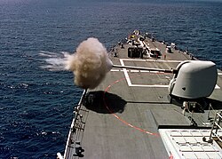 5-inch (127 mm) gun on an Arleigh Burke-class DDG