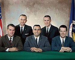 Group 4 – the scientist astronaut group; Harrison Schmitt (center), who became NASA's first scientist astronaut to fly in space, explored the Moon on Apollo 17.