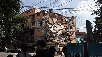 Buildings collapsed in Mexico City after the earthquake in September 19