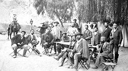 Engineer Richard Maury (third from left) with railway workers in Salta