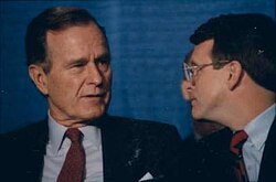 DeWine as U.S. representative with President George H. W. Bush in 1990