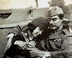 Film still of Gish with James Rennie in Flying Pat (1920)