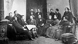 The editorial staff of Severnyi Kray in Yaroslavl, Russia in 1900