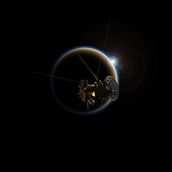 VIMS spectra taken while looking through Titan's atmosphere towards the Sun helped understand the atmospheres of exoplanets (artist's concept; May 27, 2014).