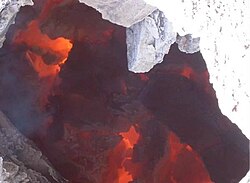 A coal fire in China