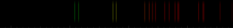 Color lines in a spectral range