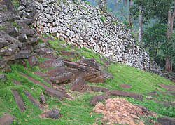 Gunung Padang, West Java. Stonemasonry retaining wall.[31]