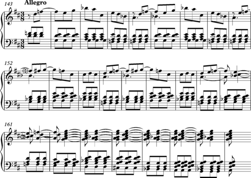 Scarlatti Keyboard Sonata K119 bars 143–168