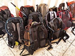 Backpacks are commonly used on hikes