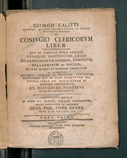 De coniugio clericorum, 1783