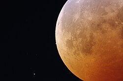 Occultation of Uranus during the lunar eclipse on 8 November 2022.
