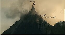 Soufrière Hills lava spine before the 1997 eruption