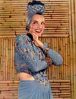 Portuguese-born singer Carmen Miranda was nicknamed "The Brazilian Bombshell".