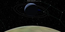Neptune in the sky of Triton (simulated view)