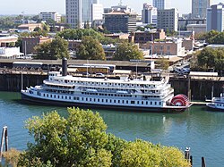 Old Sacramento's riverfront docks
