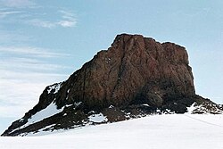 Ross Island's Castle Rock was discovered and named by the Robert Falcon Scott British Antarctica Expedition of 1901-1904