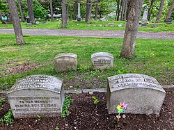 Twain and his wife are buried side by side in Elmira's Woodlawn Cemetery