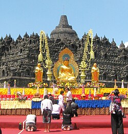 Vesak Day celebration in Borobudur temple, Indonesia